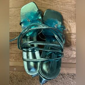Elegant Blue Strappy Sandals